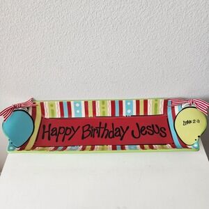 Burton & Burton Happy Birthday Jesus Christmas Serving Platter Luke 2:11